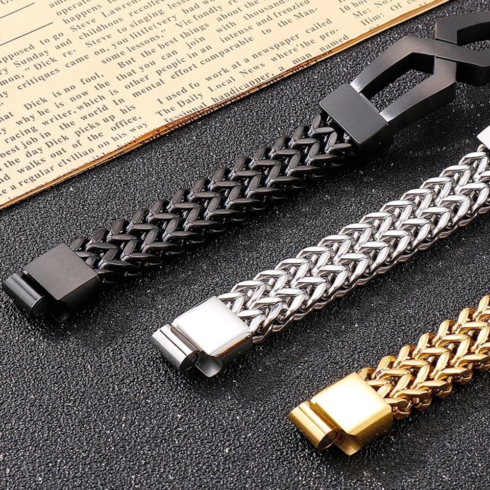12mm Luxury Stainless Steel Bangle Bracelet - Picture 8 of 12